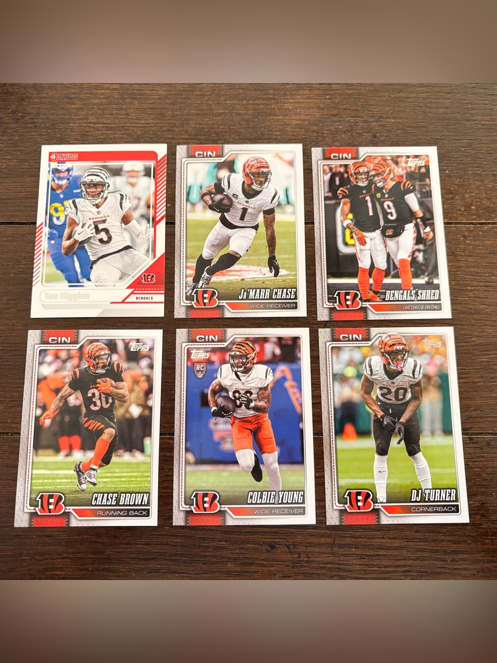 TOPPS CINCINNATI BENGALS Lot Football Trading Cards MINT